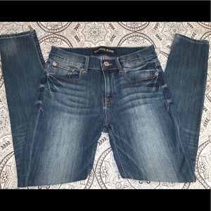 Mid Rise Medium Wash Jean Leggings